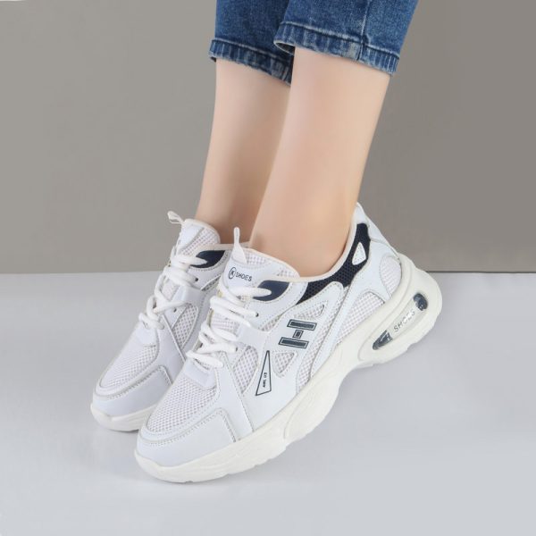 کفش و کتانی زنانه مدل فشیون FASHION رنگ سفید سرمه ای کد M316