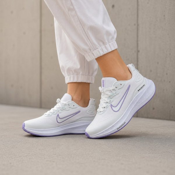 کفش و کتانی اسپرت زنانه مدل نایک زوم NIKE_ZOOM رنگ سفید یاسی کد 41888