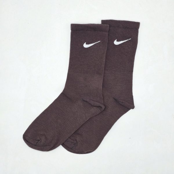 جوراب ساق دار مدل نایک NIKE رنگ قهوه ای کد 128